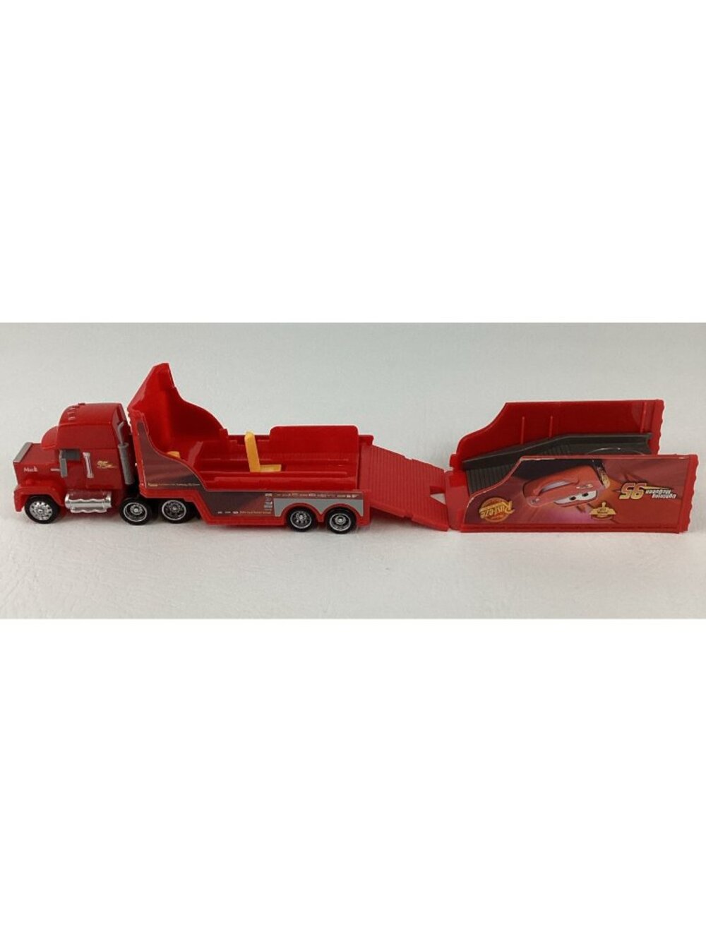 Disney Cars Mack 8" Trailer Piston Cup Lightning McQueen Toy Vehicle 2012 Mattel